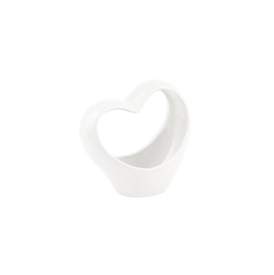 VASO CERAMICA CUORE BIANCO