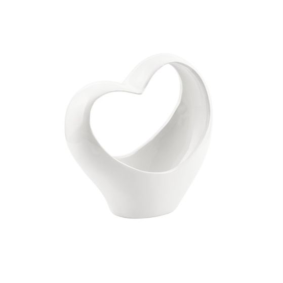 VASO CERAMICA CUORE BIANCO