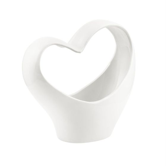 VASO CERAMICA CUORE BIANCO