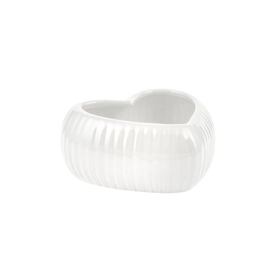 VASO CERAMICA CUORE BIANCO