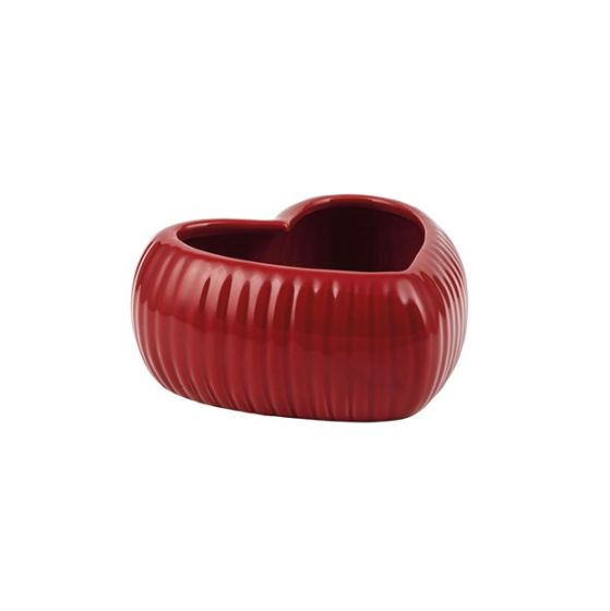 VASO CERAMICA CUORE ROSSO