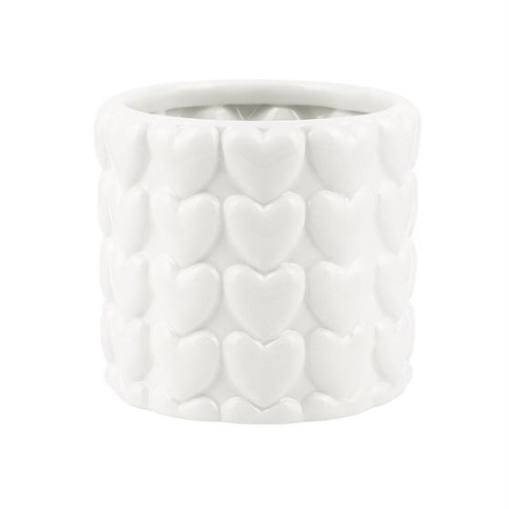CILINDRO CERAMICA CUORE BIANCO