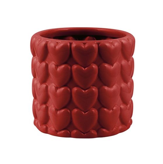 CILINDRO CERAMICA CUORE ROSSO