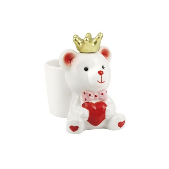 VASO CERAMICA ORSETTO CON CUORE