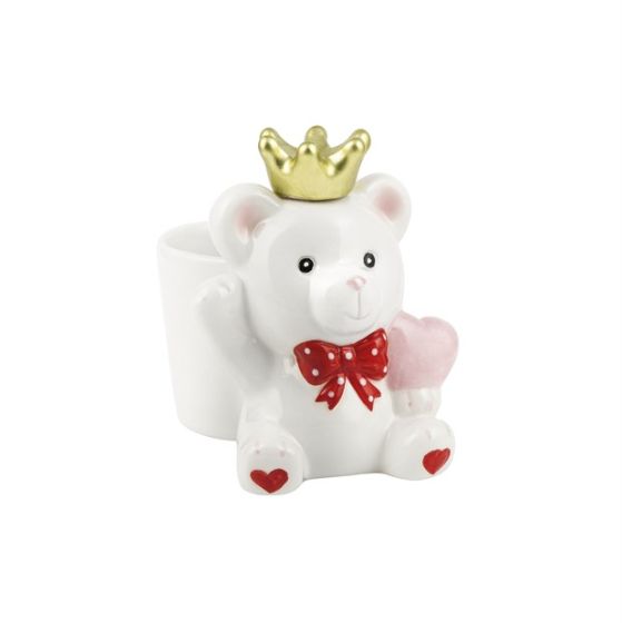 VASO CERAMICA ORSETTO CON FIOCCO