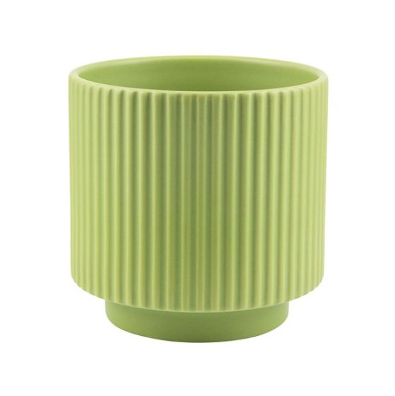 CILINDRO RIGATO CERAMICA VERDE MELA