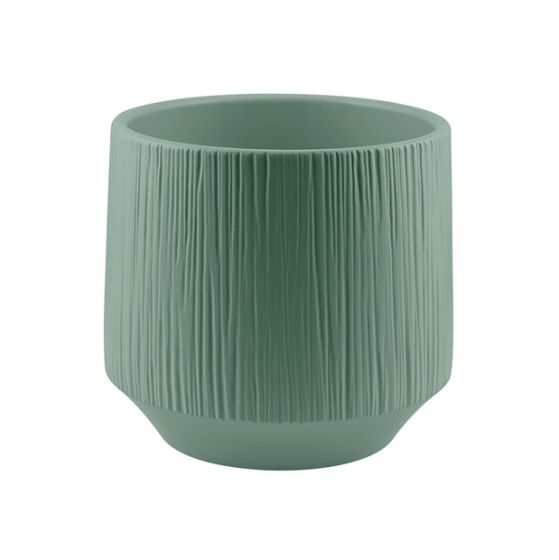 CILINDRO RIGATO CERAMICA VERDE MENTA