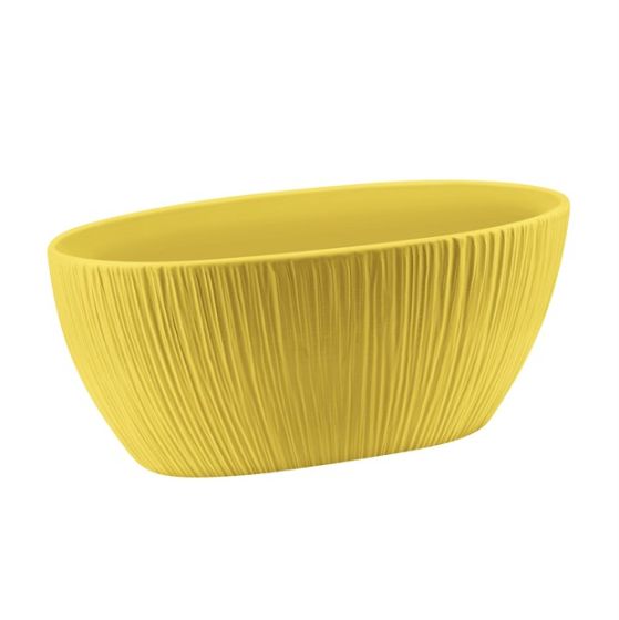 VASCHETTA RIGATA CERAMICA GIALLO