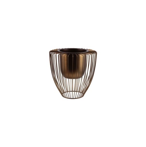 PORTAPIANTA METALLO BRONZO