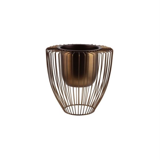 PORTAPIANTA METALLO BRONZO