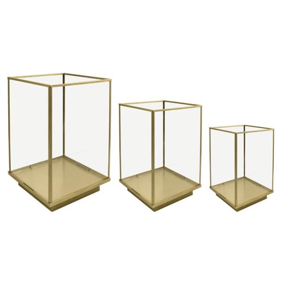 SET 3PZ TERRARIUM VETRO /METALLO