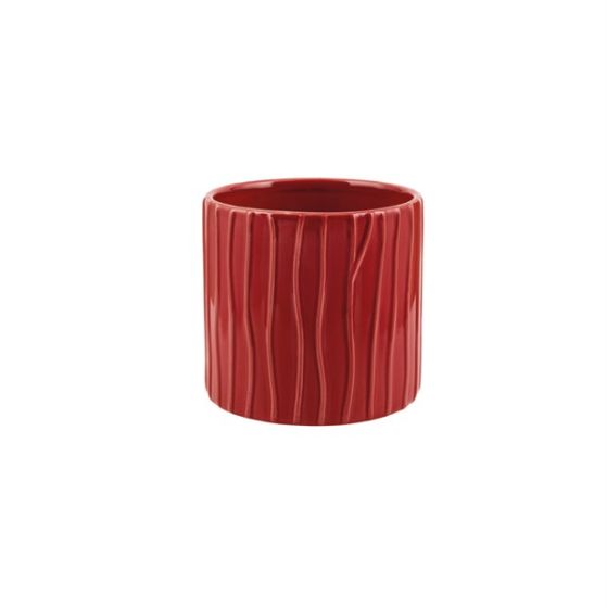 CILINDRO RIGATO CERAMICA ROSSO