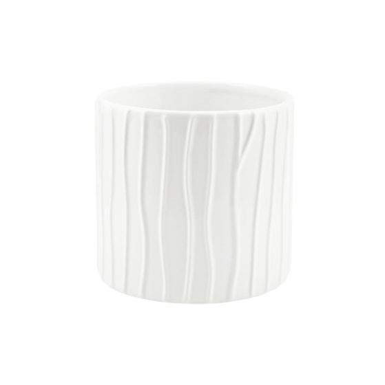 CILINDRO RIGATO CERAMICA BIANCO
