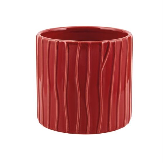 CILINDRO RIGATO CERAMICA ROSSO