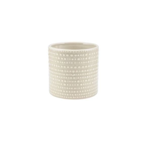 CILINDRO PUNTINATO CERAMICA AVORIO