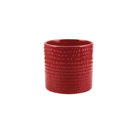 CILINDRO PUNTINATO CERAMICA ROSSO