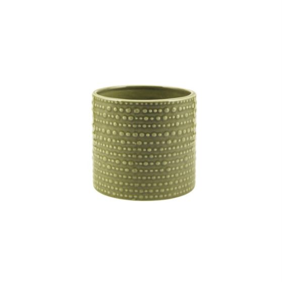 CILINDRO PUNTINATO CERAMICA VERDE