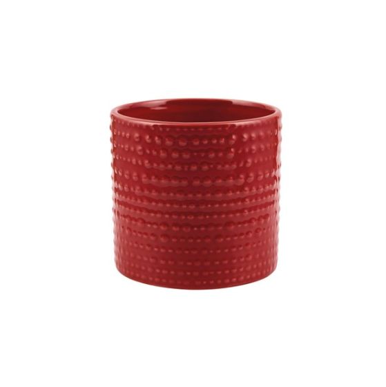 CILINDRO PUNTINATO CERAMICA ROSSO