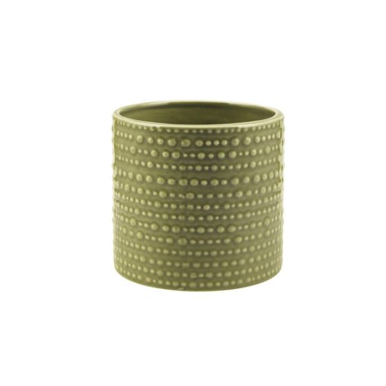 CILINDRO PUNTINATO CERAMICA VERDE