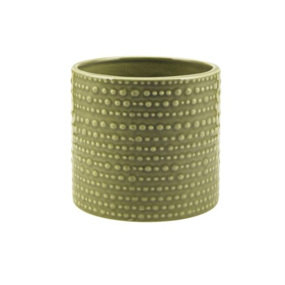 CILINDRO PUNTINATO CERAMICA VERDE