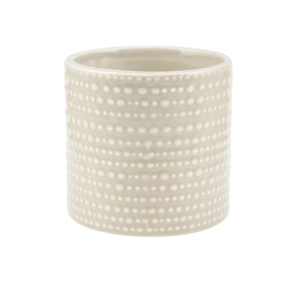 CILINDRO PUNTINATO CERAMICA AVORIO