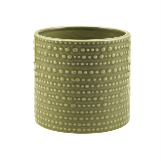 CILINDRO PUNTINATO CERAMICA VERDE