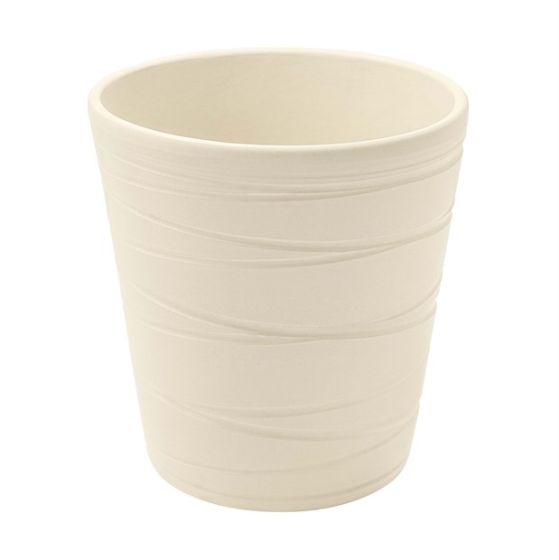 VASO CERAMICA RIGATO AVORIO