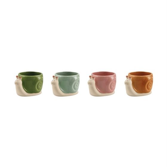 VASO LUMACA CERAMICA 4 COLORI ASS.