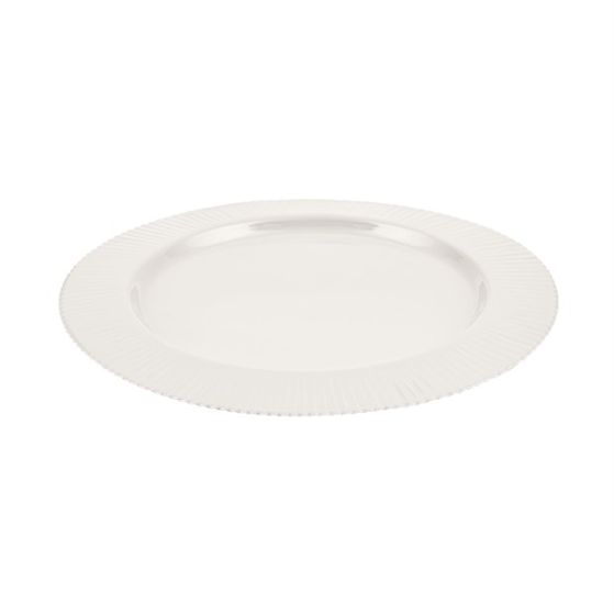 PIATTO METALLO AVORIO