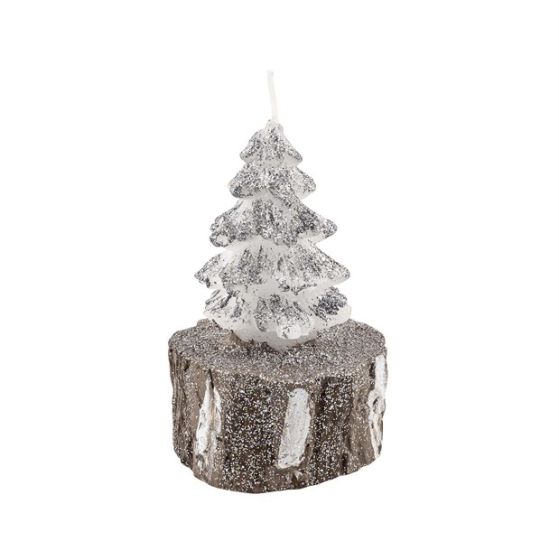 ALBERO NATALE CON TRONCO ARGENTO GLI