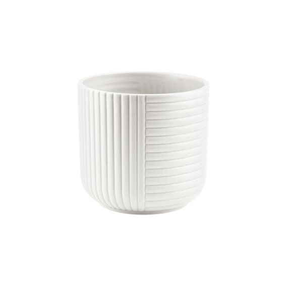 CILINDRO RIGATO CERAMICA BIANCO