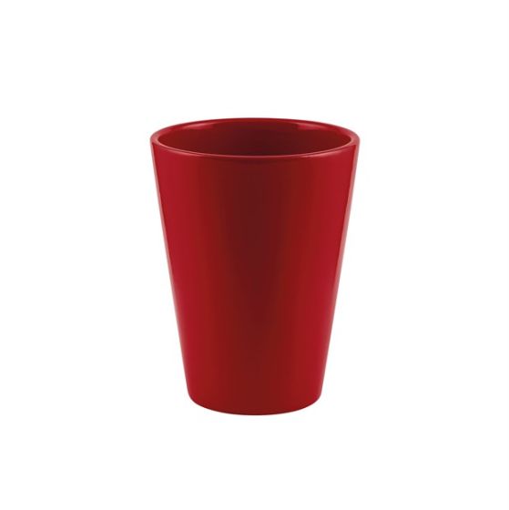 VASO ORCHIDEA CERAMICA ROSSO