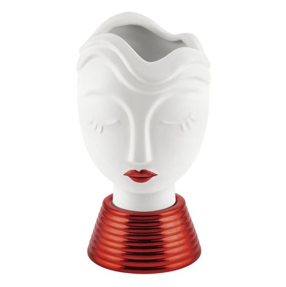 VISO DONNA CERAMICA  ROSSO