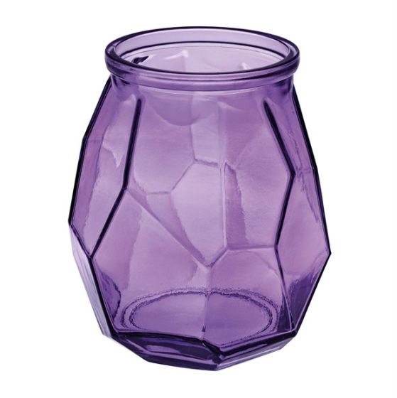 VASO VETRO ORIGAMI VIOLA