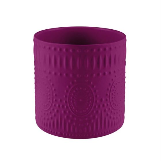 CILINDRO CERAMICA DECORATO MAGENTA