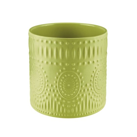 CILINDRO CERAMICA DECORATO VERDE